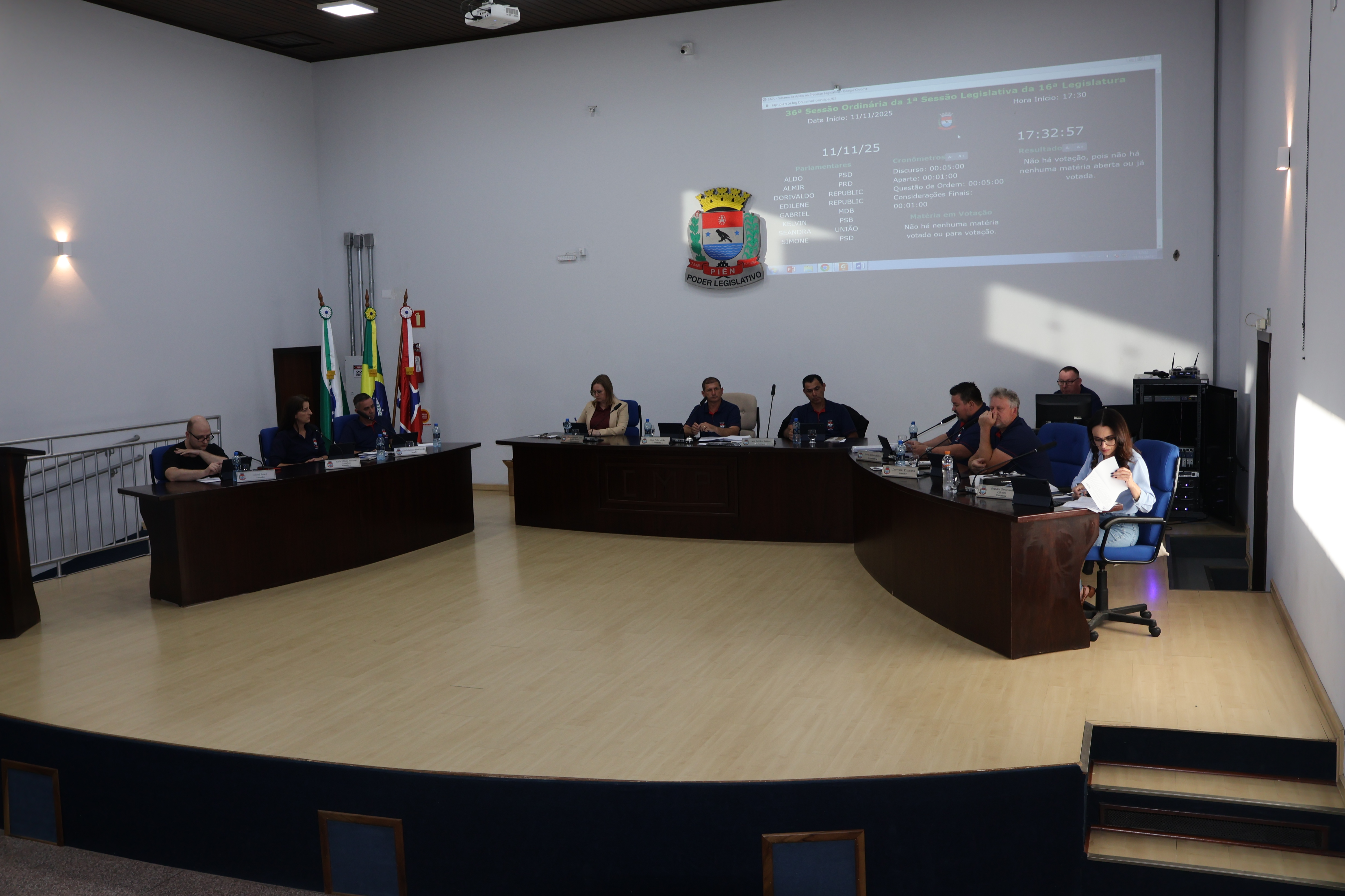 Realizada a 36ª Sessão Ordinária da Câmara Municipal de Piên.